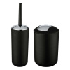 Čierna plastová súprava doplnkov do kúpeľne Brasil – Wenko Čierna plastová súprava doplnkov do kúpeľne Brasil – Wenko