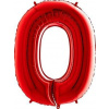 Grabo Nafukovací balónek číslo 0 červený 102cm extra velký Grabo Nafukovací balónek číslo 0 červený 102cm extra velký