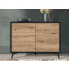 Úložná komoda so zásuvkami Diamond, čierna/dub Úložná komoda so zásuvkami Diamond, čierna/dub