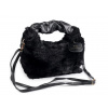 Kožušinová kabelka 24x21 cm čierna 1ks Kožušinová kabelka 24x21 cm čierna 1ks