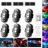 6 ks Bezdrôtová LED Stroboskopická Lampa Výkonná 8 Farieb. USB 6 ks Bezdrôtová LED Stroboskopická Lampa Výkonná 8 Farieb. USB