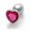 Heart Gem Butt Plug - malý - Ouch! by Shots Heart Gem Butt Plug Small Silver/Rubellite Pink Heart Gem Butt Plug - malý - Ouch! by Shots Heart Gem Butt Plug Small Silver/Rubellite Pink