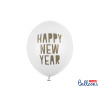 PartyDeco balóniky biele Happy New Year (6 ks) PartyDeco balóniky biele Happy New Year (6 ks)