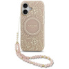 Guess - IML Flowers Allover Electroplated with Pearl Strap MagSafe puzdro pre iPhone 17 - čierne Guess - IML Flowers Allover Electroplated with Pearl Strap MagSafe puzdro pre iPhone 17 - čierne