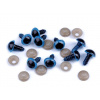 Oči s pojistkou Ø10 mm Varianta: 1 modrá, Balení: 60 sada Oči s pojistkou Ø10 mm Varianta: 1 modrá, Balení: 60 sada