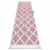 Dywany Łuszczów Behúň BERBER TROIK ružová - strapce, do kuchyne, predsiene, chodby, haly 60x300 cm Dywany Łuszczów Behúň BERBER TROIK ružová - strapce, do kuchyne, predsiene, chodby, haly 60x300 cm