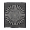 Sanu Babu Prikrývka na posteľ, čierno-biela, pávie Mandala, 206x230cm Sanu Babu Prikrývka na posteľ, čierno-biela, pávie Mandala, 206x230cm