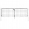 Záhradná brána vidaXL, oceľová, strieborná, 306 x 125 cm Záhradná brána vidaXL, oceľová, strieborná, 306 x 125 cm