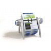 Durable Rotačný stolový vizitkár na 400 vizitiek VISIFIX Flip VEGAS strieborný/modrý