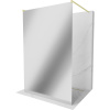 Mexen Kioto, sprchová zástena Walk-In 120 x 200 cm, 8mm sklo vzor zrkadlo, zlatý matný profil, 800-120-002-55-50 Mexen Kioto, sprchová zástena Walk-In 120 x 200 cm, 8mm sklo vzor zrkadlo, zlatý matný profil, 800-120-002-55-50