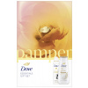 Dove Pamper sprchový gél 225 ml + antiperspirant sprej 150 ml, kosmetická sada Dove Pamper sprchový gél 225 ml + antiperspirant sprej 150 ml, kosmetická sada