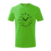 Matematické hodiny - Tričko detské bavlnené - 122 cm/6 rokov ( Apple Green ) Matematické hodiny - Tričko detské bavlnené - 122 cm/6 rokov ( Apple Green )