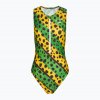 Dámske jednodielne plavky Speedo Placement Digital Highneck green/yellow Dámske jednodielne plavky Speedo Placement Digital Highneck green/yellow