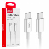 Kábel Amio USB typ C - USB typ C 2 m biely Kábel Amio USB typ C - USB typ C 2 m biely