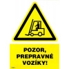 1199 5 S Pozor, prepravné vozíky ! A5 samolepka 1199 5 S Pozor, prepravné vozíky ! A5 samolepka