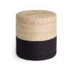 Čierny/v prírodnej farbe taburet Juta Gold Black – Hanse Home Čierny/v prírodnej farbe taburet Juta Gold Black – Hanse Home