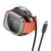 Bezdrôtová nabíjačka HOCO 2v1 pre Apple iPhone / Watch - podpora MagSafe - integrovaný kábel - čierna Bezdrôtová nabíjačka HOCO 2v1 pre Apple iPhone / Watch - podpora MagSafe - integrovaný kábel - čierna