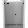 Mexen Lunar L, ľavé otočné sprchové dvere 135 cm, číre sklo, čierny profil, 834SL-135-050-70-00-L Mexen Lunar L, ľavé otočné sprchové dvere 135 cm, číre sklo, čierny profil, 834SL-135-050-70-00-L
