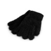 Detské pletené rukavice chlpaté - čierna Detské pletené rukavice chlpaté - čierna