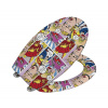 Wenko | WENKO 22797100-WC toaletné sedadlo POP-ART 45x38 cm pestrofarebné/strieborné | WE0620 Wenko | WENKO 22797100-WC toaletné sedadlo POP-ART 45x38 cm pestrofarebné/strieborné | WE0620