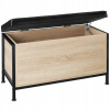 tectake 404639 industrial svetlé drevo dub sonoma s polstrovaním calico 81,5 x 41,5 x 50,5 cm tectake 404639 industrial svetlé drevo dub sonoma s polstrovaním calico 81,5 x 41,5 x 50,5 cm