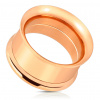 Rosegold tunel s vnútorným skrutkovaním Veľkosť: 16 mm Rosegold tunel s vnútorným skrutkovaním Veľkosť: 16 mm