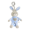 BABY MIX Edukačná hrajúca plyšová hračka s klipom králik modrý 25 modrá BABY MIX Edukačná hrajúca plyšová hračka s klipom králik modrý 25 modrá
