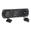 Trojitá zásuvka pre panel CL, voltmeter, 2x USB nabíjačka Trojitá zásuvka pre panel CL, voltmeter, 2x USB nabíjačka