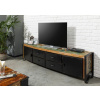 Bighome - INDUSTRIAL TV stolík 208x43x55 cm. viacfarebná lakovaná. staré drevo Bighome - INDUSTRIAL TV stolík 208x43x55 cm. viacfarebná lakovaná. staré drevo