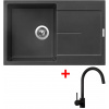Sinks Ultima 790 Metalblack + Vitalia, čierna, matná Sinks Ultima 790 Metalblack + Vitalia, čierna, matná