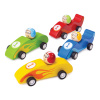 Bigjigs Toys Farebné drevené závodné auto 1 ks Bigjigs Toys Farebné drevené závodné auto 1 ks