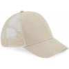Beechfield | B60N, 6 panelová šiltovka Bio Trucker, hnedá Sand Beechfield | B60N, 6 panelová šiltovka Bio Trucker, hnedá Sand