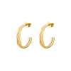 Náušnice Brosway Amy zlaté polkruhy s jemným dizajnom Náušnice Brosway Amy zlaté polkruhy s jemným dizajnom