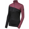 SENSOR MERINO EXTREME UP dámská mikina dl.rukáv zip černá/port red - M SENSOR MERINO EXTREME UP dámská mikina dl.rukáv zip černá/port red - M