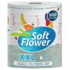 SOFT FLOWER Kuchynská utierka 2-vrstvová Rolka XXL 300 útržkov SOFT FLOWER Kuchynská utierka 2-vrstvová Rolka XXL 300 útržkov