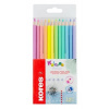 Farebné ceruzky, sada, trojhranné, KORES Kolores Pastel, 12 pastelových farieb Farebné ceruzky, sada, trojhranné, KORES Kolores Pastel, 12 pastelových farieb