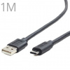 Kábel Gembird USB 2.0 to USB-C 1m black Kábel Gembird USB 2.0 to USB-C 1m black