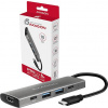 AXAGON HMC-5G2, USB-C 3.2 Gen 2 10 Gb/s hub, porty HDMI 4K/30Hz + 2x USB-A + 2x USB-C, PD 60W, kabel AXAGON HMC-5G2, USB-C 3.2 Gen 2 10 Gb/s hub, porty HDMI 4K/30Hz + 2x USB-A + 2x USB-C, PD 60W, kabel