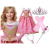 KOSTÝM PRINCEZNÁ AURORA POPOLUŠKA KRÁĽOVNÁ ŠATY PLES 122/128 KOSTÝM PRINCEZNÁ AURORA POPOLUŠKA KRÁĽOVNÁ ŠATY PLES 122/128