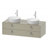 DURAVIT White Tulip závesná skrinka pod dve umývadlá na dosku, 2 zásuvky, 1300 x 550 x 408 mm, taupe matná, WT4993B6060 DURAVIT White Tulip závesná skrinka pod dve umývadlá na dosku, 2 zásuvky, 1300 x 550 x 408 mm, taupe matná, WT4993B6060