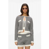 KARDIGÁN KARL LAGERFELD IKON STRIPED KNIT CARDIGAN SMALL STRIPE BLACK-WHITE KARDIGÁN KARL LAGERFELD IKON STRIPED KNIT CARDIGAN SMALL STRIPE BLACK-WHITE