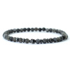 Daniel Dawson Korálkový náramek Dario 4 mm Black Flash, ocelová lebka NR2077 Šedá 19 cm Daniel Dawson Korálkový náramek Dario 4 mm Black Flash, ocelová lebka NR2077 Šedá 19 cm