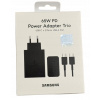 Nabíjačka Samsung 65W čierna 3x USB-C/USB s káblom 1 m Nabíjačka Samsung 65W čierna 3x USB-C/USB s káblom 1 m