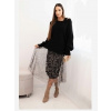Kesi Włoski Dámsky komplet s vlneným sveterom a viskózovou sukňou čierny Kesi Włoski Dámsky komplet s vlneným sveterom a viskózovou sukňou čierny