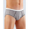 Gina Pánske slipy elastické bedrové potlač old time 71999P Biela-čierna 50 Gina Pánske slipy elastické bedrové potlač old time 71999P Biela-čierna 50