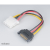 AKASA SATA redukce napájení na 4pin Molex, 15cm, 2ks v balení