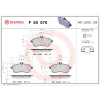 BREMBO Sada brzdových platničiek kotúčovej brzdy BREMBO P 50 070 BREMBO Sada brzdových platničiek kotúčovej brzdy BREMBO P 50 070