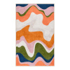 Oranžový prateľný koberec 80x150 cm Squiggly Orange – Mila Home Oranžový prateľný koberec 80x150 cm Squiggly Orange – Mila Home