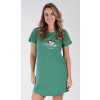 Vienetta Dámska nočná košeľa s krátkym rukávom Beautiful Farba: Zelená, Veľkosť: S Vienetta Dámska nočná košeľa s krátkym rukávom Beautiful Farba: Zelená, Veľkosť: S