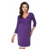 Tehotenská nočná košeľa s krajkou Farba: Fialová, Veľkosť: S/M Tehotenská nočná košeľa s krajkou Farba: Fialová, Veľkosť: S/M